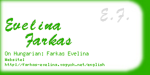 evelina farkas business card